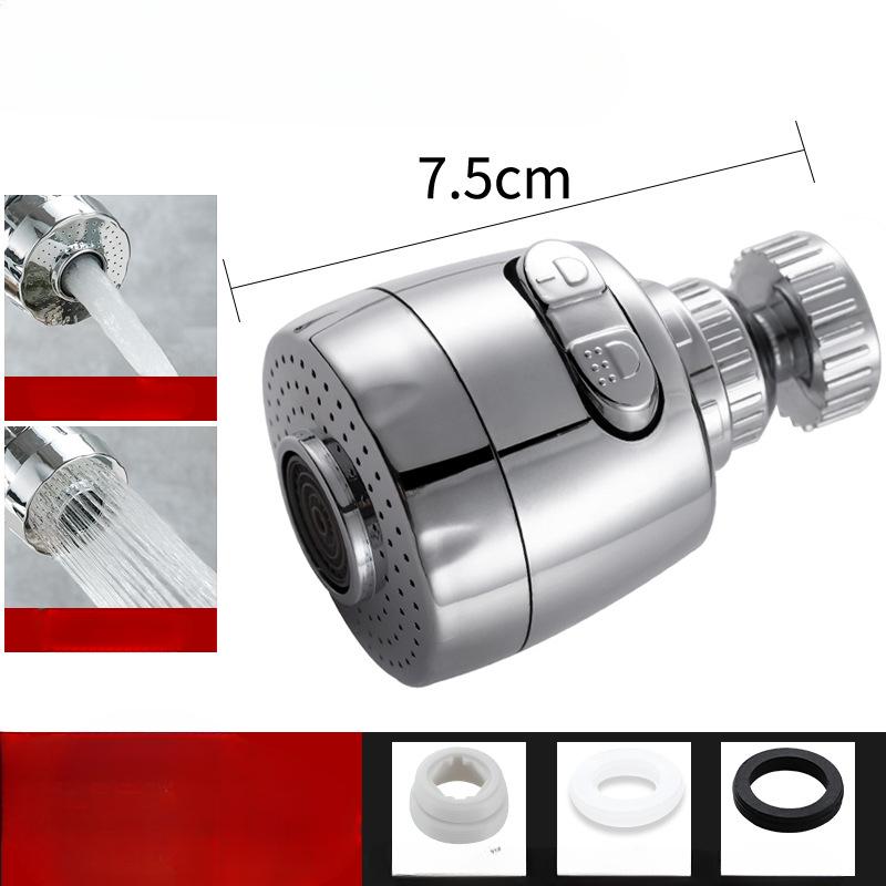 Baterie Cap anti-stropire Presurizat Filtru rotativ de 360 ​​de grade Aerator universal pentru robinet de bucătărie Extensie extinsă Economizor de apă