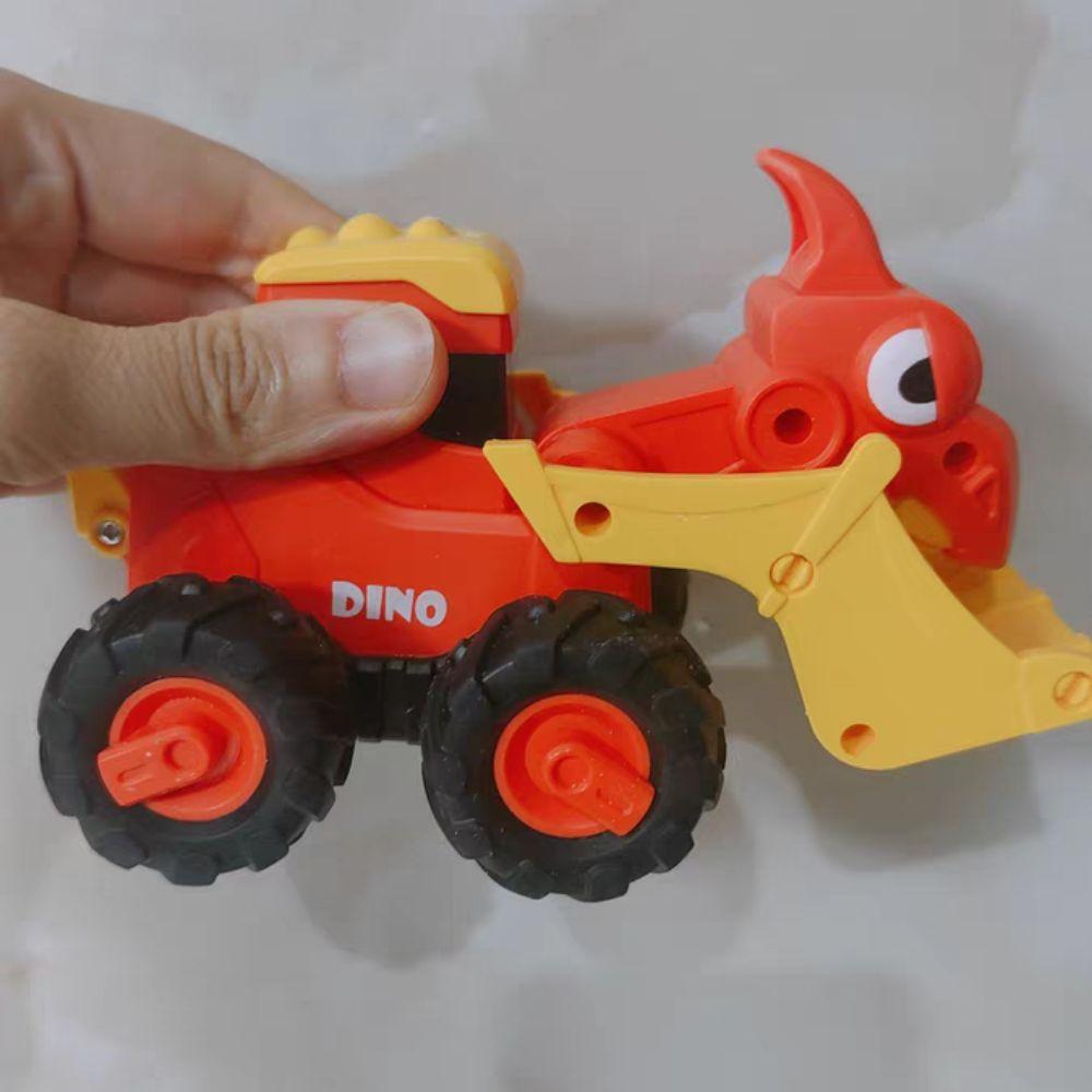 Puzzle Children Pull Back Toy Car Plastic Kids Excavator Car Toy  Boys Toy