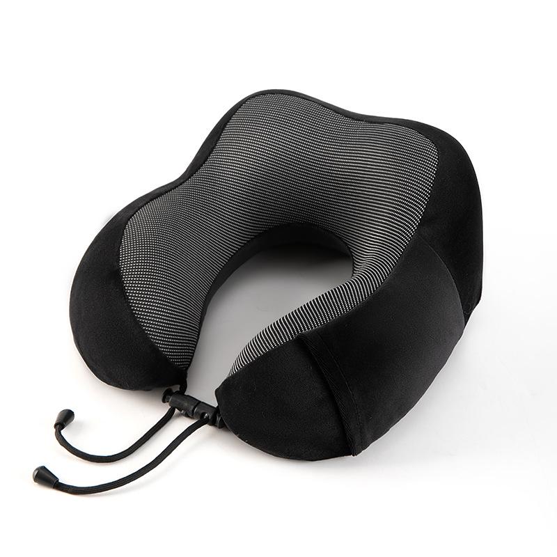 Portable U-Shaped Memory Foam Travel Neck Pillow - Perfect for Airplanes, High-Speed Rail, Office Naps & Cervical Support