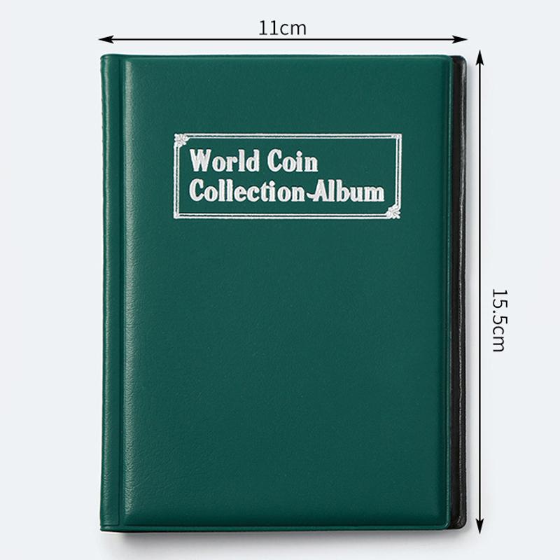 Kniha na sbírku mincí se 120 kapsami 10 stran Držák na sbírku mincí Album Organizér na pamětní mince Úložný prostor