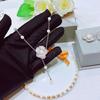 Women Jewelry Set French Luxury Pearl Camellia Flower Ring Earrings Bracelet Necklace Elegant Fashion Accessories