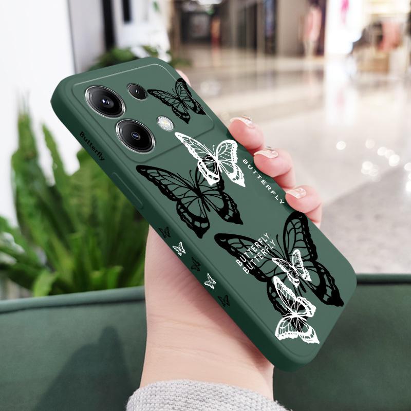 

Maroon Butterfly Phone Case For Xiaomi Poco X7 X6 F6 M6 M5 M5S F5 X5 F4 X4 M4 F3 M3 X3 Pro 4G 5G GT Silicone Cover Poco X7