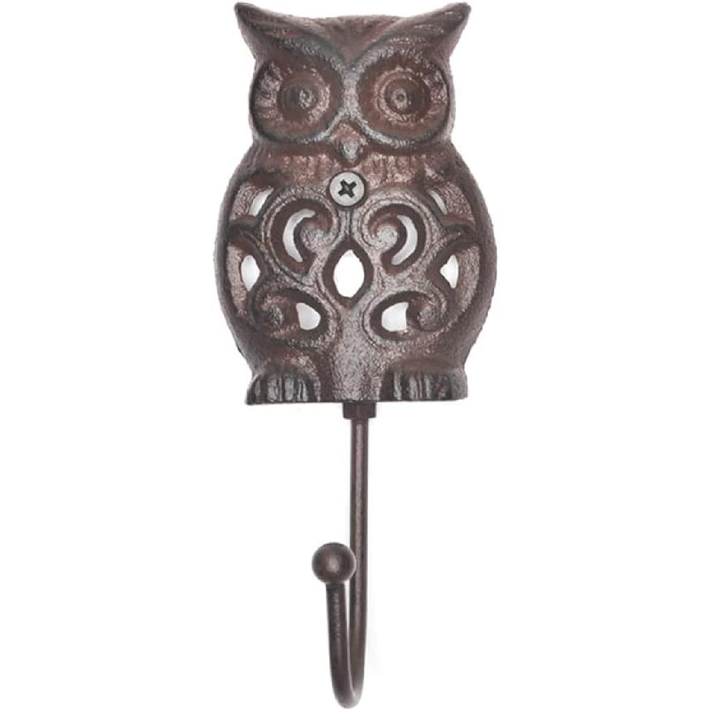 Vintage Cast Iron Bird Wall Hanger Hooks Rack, Decorative Indoor Outdoor Home Garden Country Farmhouse Garage Rustic Wall Mounted Hooks for Hanging