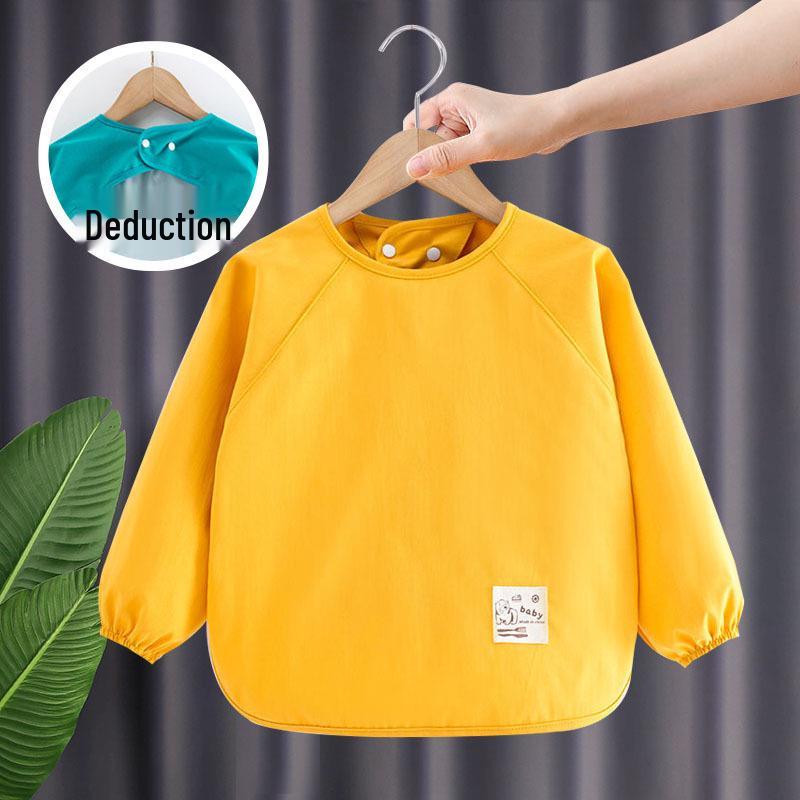 

Children s Stain-Proof Apron: Solid Color, Waterproof, Full-Length Bib for Painting & Eating Size 120 (4-5 years)