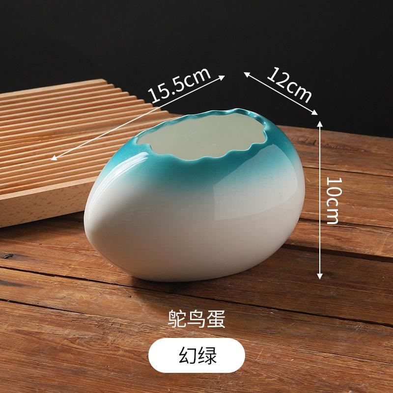 Creative Ceramic Hotel Home Ostrich Egg Dessert Sweet Soup Cup Bird's Nest Bowl Yogurt Ice Cream Plate Hot Pot Shop Style