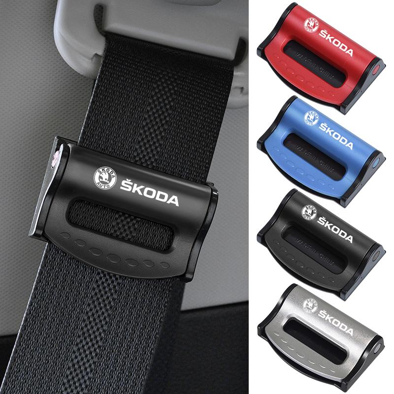 Car Seat Belts Clips Safety Adjustable Stopper Buckle Clip For Skoda Fabia Kodiaq Kamiq Superb Yeti Octavia Enyaq Rapid Karoq Derivati