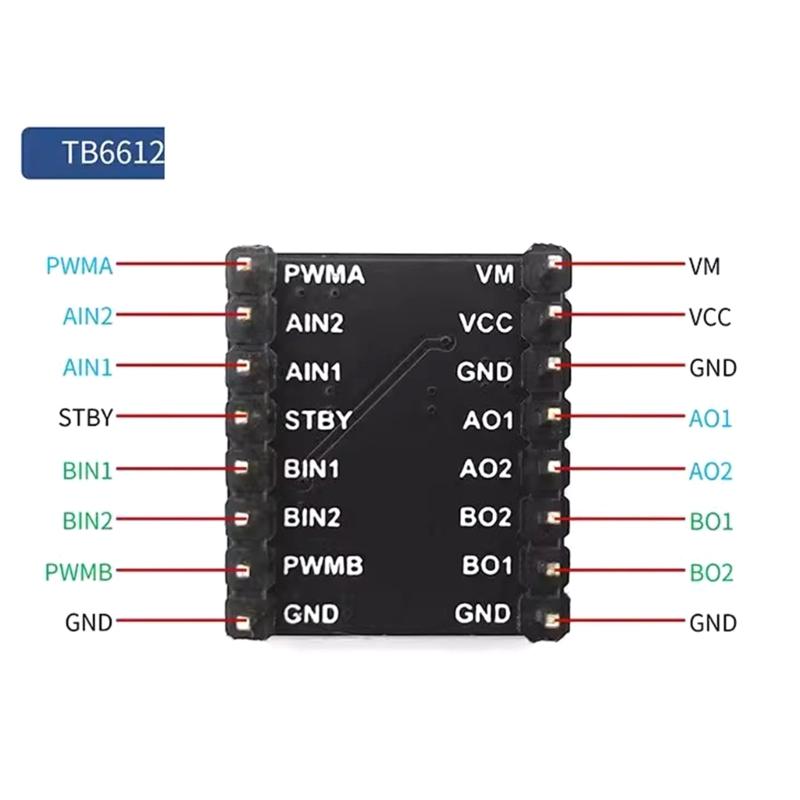Doppelmotor-Steuerplatine TB6612/AT8236 für Ausgleichsfahrzeuge, Robotik-Projekte und Bildungsanwendungen
