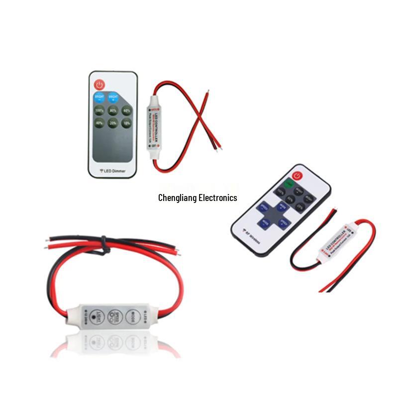 11-Key Single Color Mini RF LED Controller & Dimmer (5-24V).