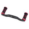 Fishing Reel Handle Carbon Fiber Frame with Fittings Replace Parts 95mm (Black Red)