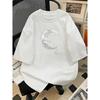 Crescent Moon Star Print Graphic Tee Cotton Casual Short Sleeve T-Shirt for Men