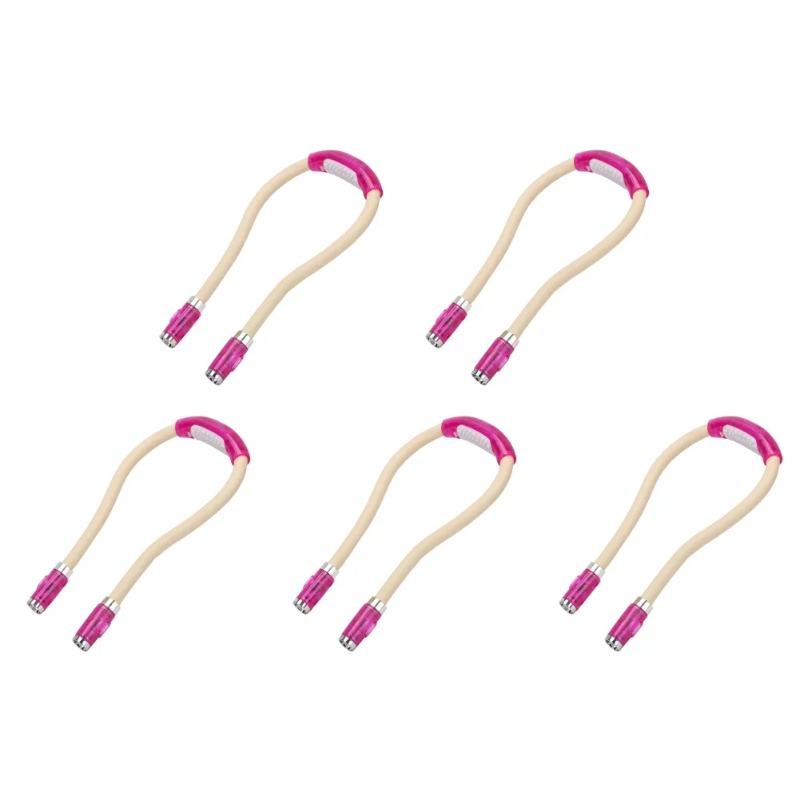 5-1PCS LED Night Light Flexible Handsfree Hug Neck Reading Book Lights Bent Adjusted Freely Flashlight Battery-powered Lamps
