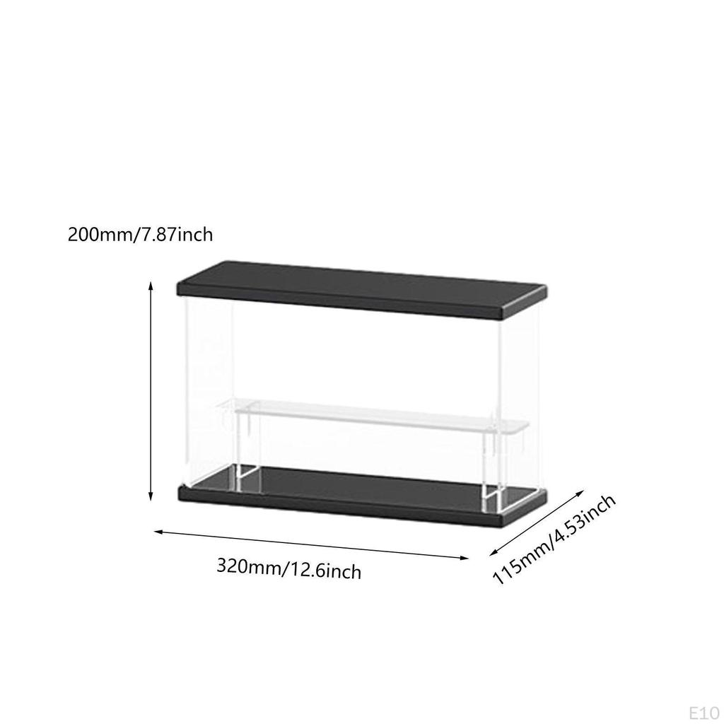 Acrylic Case for Displaying Miniature Models and Figurines, Storage Solution Home Desk