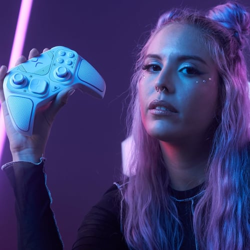 [SONY offisielt lisensiert produkt] PDP Victrix Pro BFG trådløs spillkontroller for PS5, Victrix Pro-kontroller PS5 White