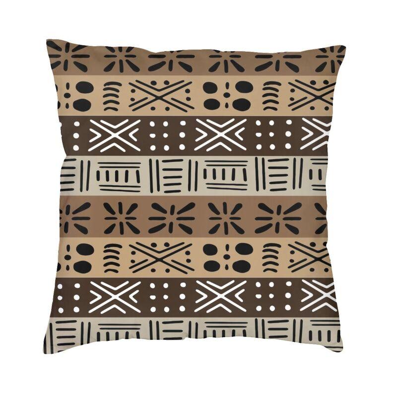 African Safari Mud Cloth Cushion Covers Sofa Living Room Tribal Ethnic Bohemian Motif Square Throw Pillow Cover 40x40cm