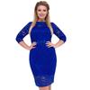 Yiduo Duo Plus Size European & American Lace Bow Dress 1803 – Light Luxury