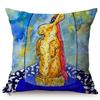 Modern Abstract Animal Oil Painting Art Style Living Room Sofa Cushion Cover Funky Artwork Chair Decorative Pillow Case Cojines