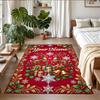 Christmas Custom Name Printed Square Area Rug Soft Non Slip Floor Carpet For Bedroom Holiday Gift