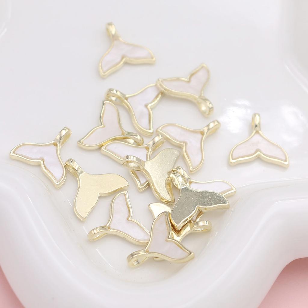 15Pcs Gold Plated Mermaid Tail Charm Pendant For Jewelry Making Necklace Handmade Bracelet Accessories Diy