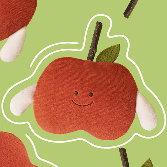 Jouet pour animal de compagnie avec papier sonore intégré Design de jouet Peluche douce Résistance à la morsure Jouet de dentition Forme de fruit mignonne Jouet à mâcher interactif pour chats et chiens