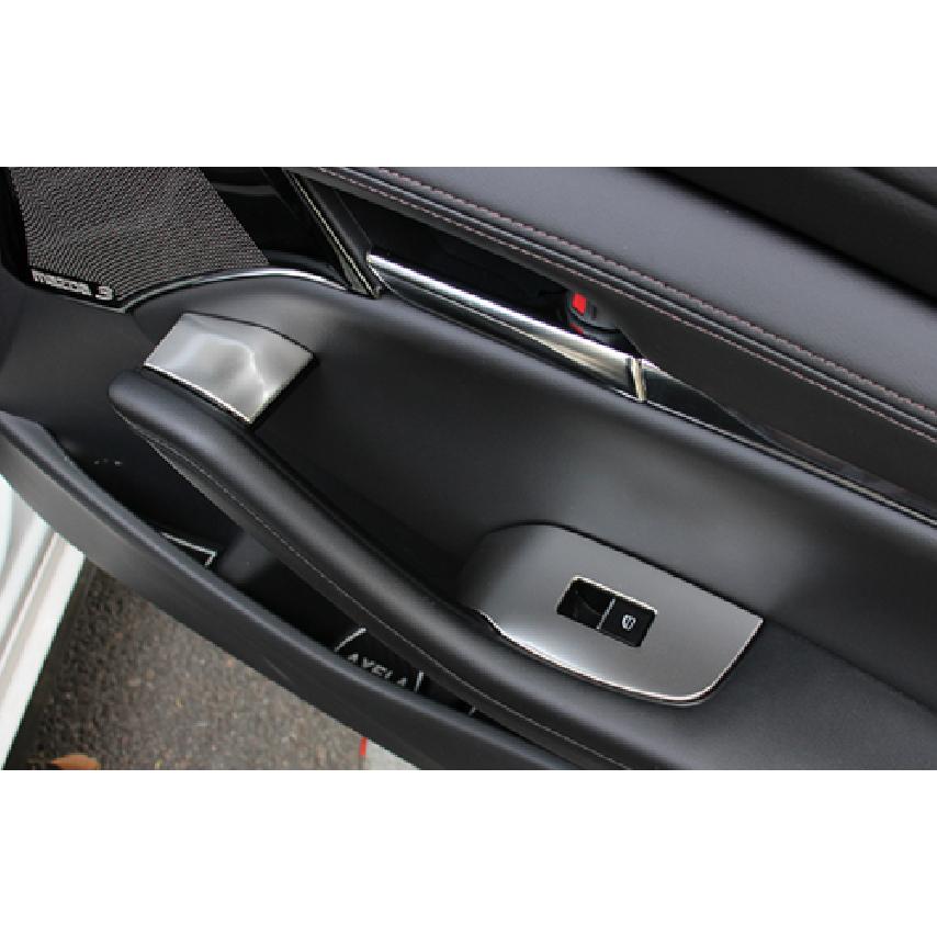 Stainless Steel Window Lift Panel Cover Trim For -2025 Mazda CX-30 CX30