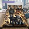 How Train Dragon Pattern Bedding Quilt Set Quilt Cover Pillowcase Home Birthday Gift(1 * Duvet Cover + 2 * Pillowcase, Without Core)