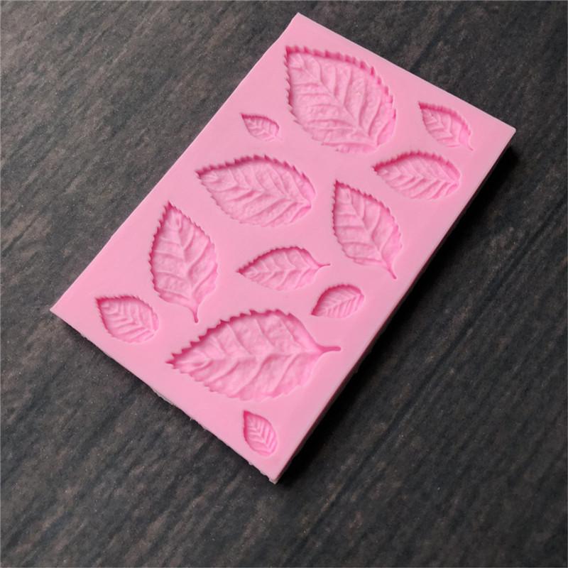 Leaf Shaped Silicone Mold Leaves Cake Decor Fondant Cookies Moulds Baking Tool