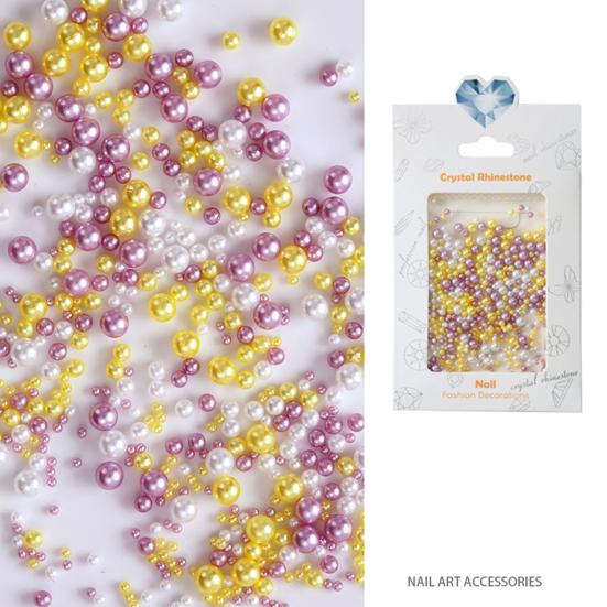 1 Beutel Breite Anwendung ABS Zarte Glänzende Imitationsperlen Dekoration Handy Nagelkunst Schmuck Nageldekoration