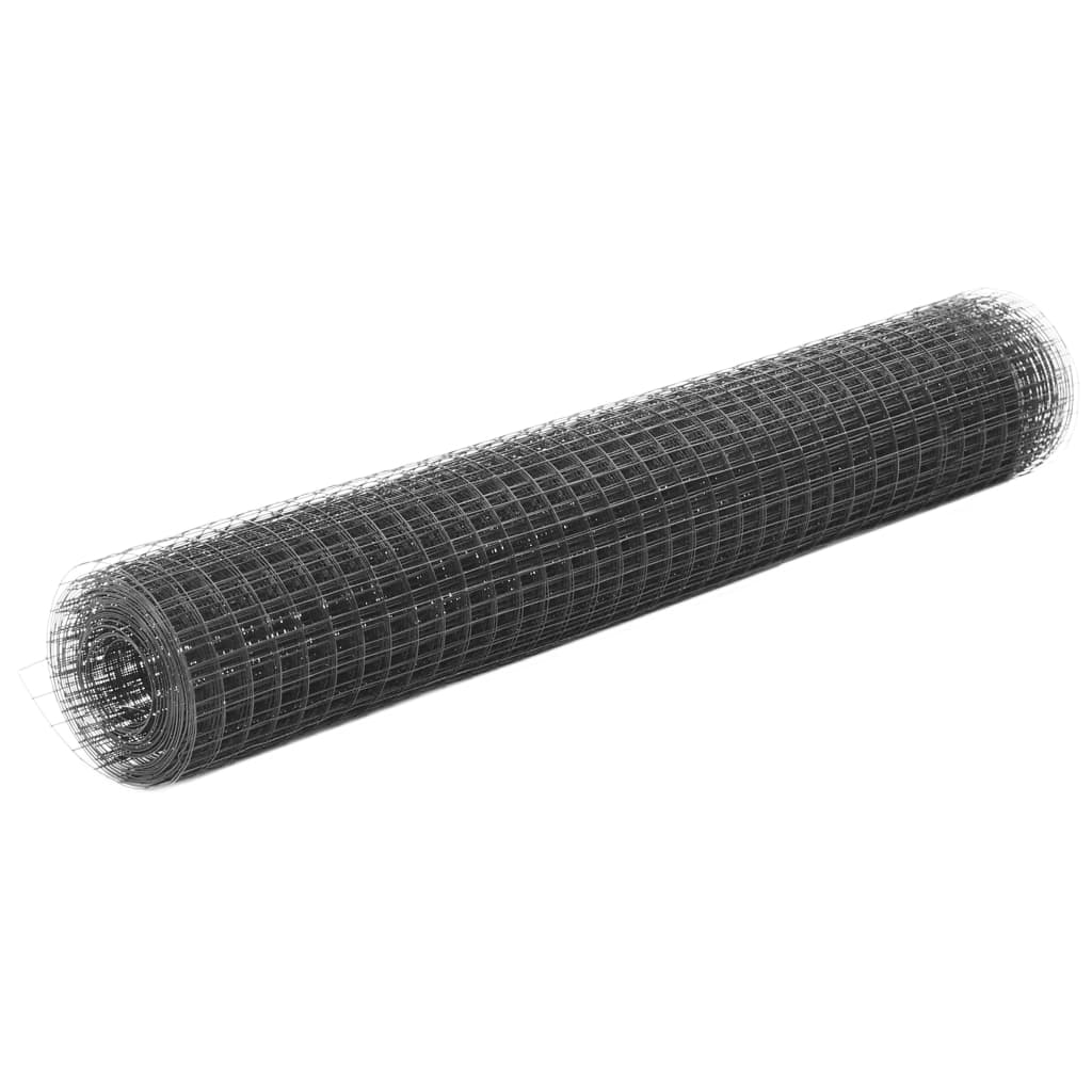 Vidaxl Ogrodzenie Z Siatki, Stal I Pvc, 10X1 M, Szare