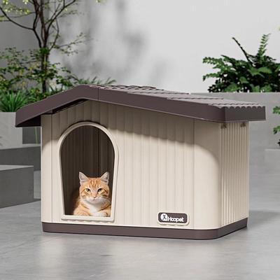 Wetterfestes Outdoor-Katzenhaus: Regensicherer, Sonnensicherer, Vollständig Geschlossener Unterschlupf für Streunende Katzen
