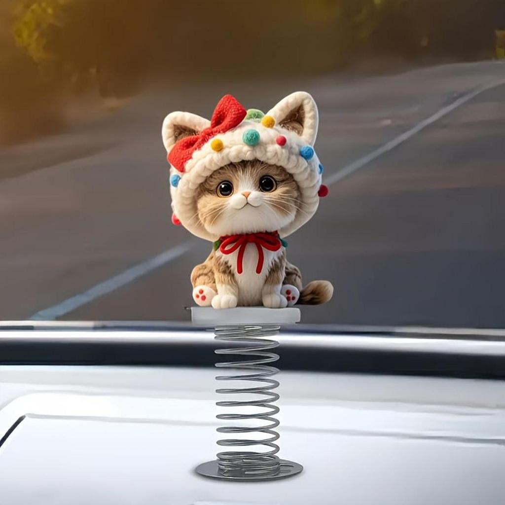 Car Dashboard Figures Auto Interior Figure Decoration 2D Acrylic Auto Interior Decor Cat Shape for Truck RV Desk Nightstand