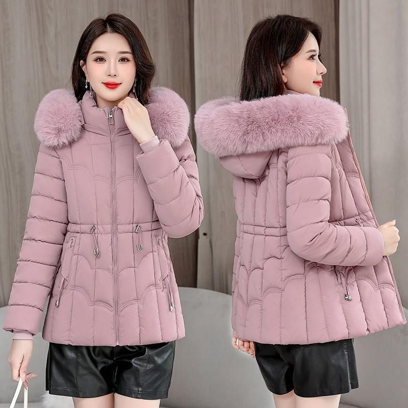 Winter Down Jacket Women Parkas Fashion High-Quality Warm Cotton Padded Coat Ladies Short Overcoat Hooded Overwear Tops