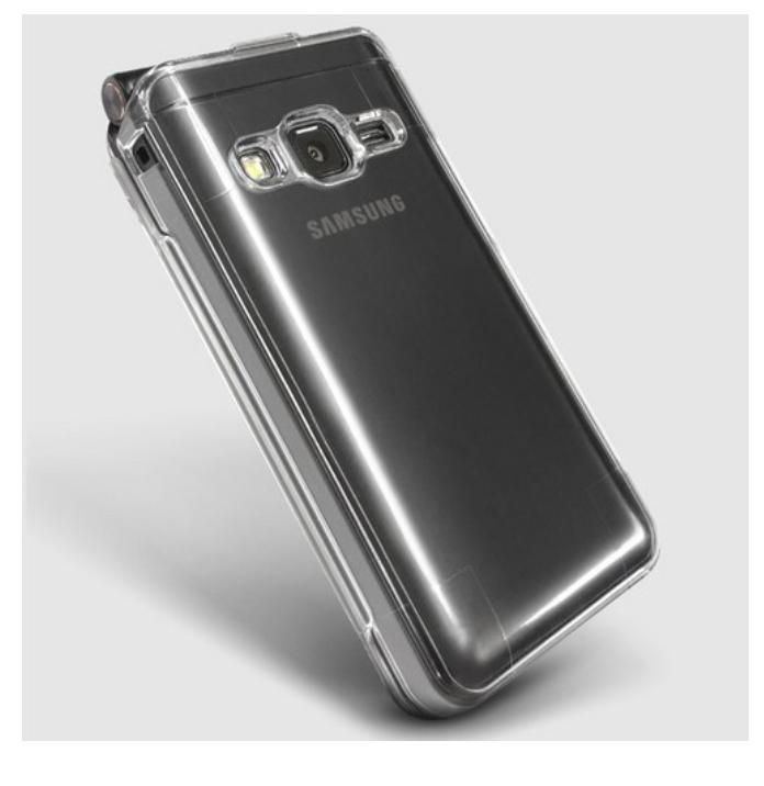 Husă transparentă Samsung Galaxy Folder 2 Husă tare transparentă pentru SM-G160N