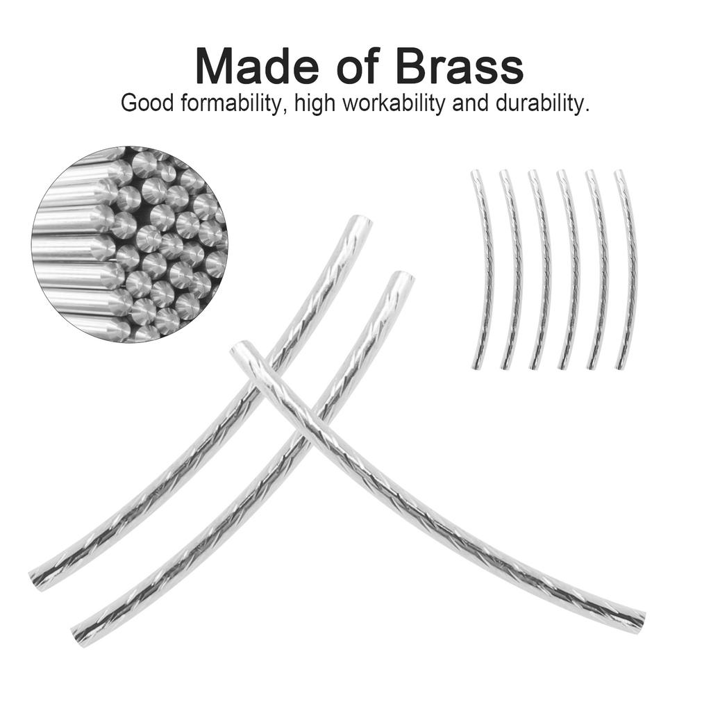 200Pcs Curved Noodle Tube Spacer Beads         Jewelry Making Accessories
