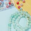 20/50pcs Crackle Flowers Glass Beads 10mm Round Spacer Loose Bead for DIY Bracelet Necklace Jewelry Making Accessories Supplies