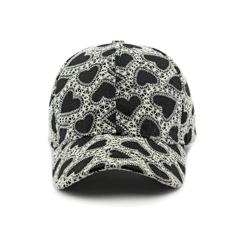 Embroidered Hard Top Baseball Cap Women Sunscreen Hat