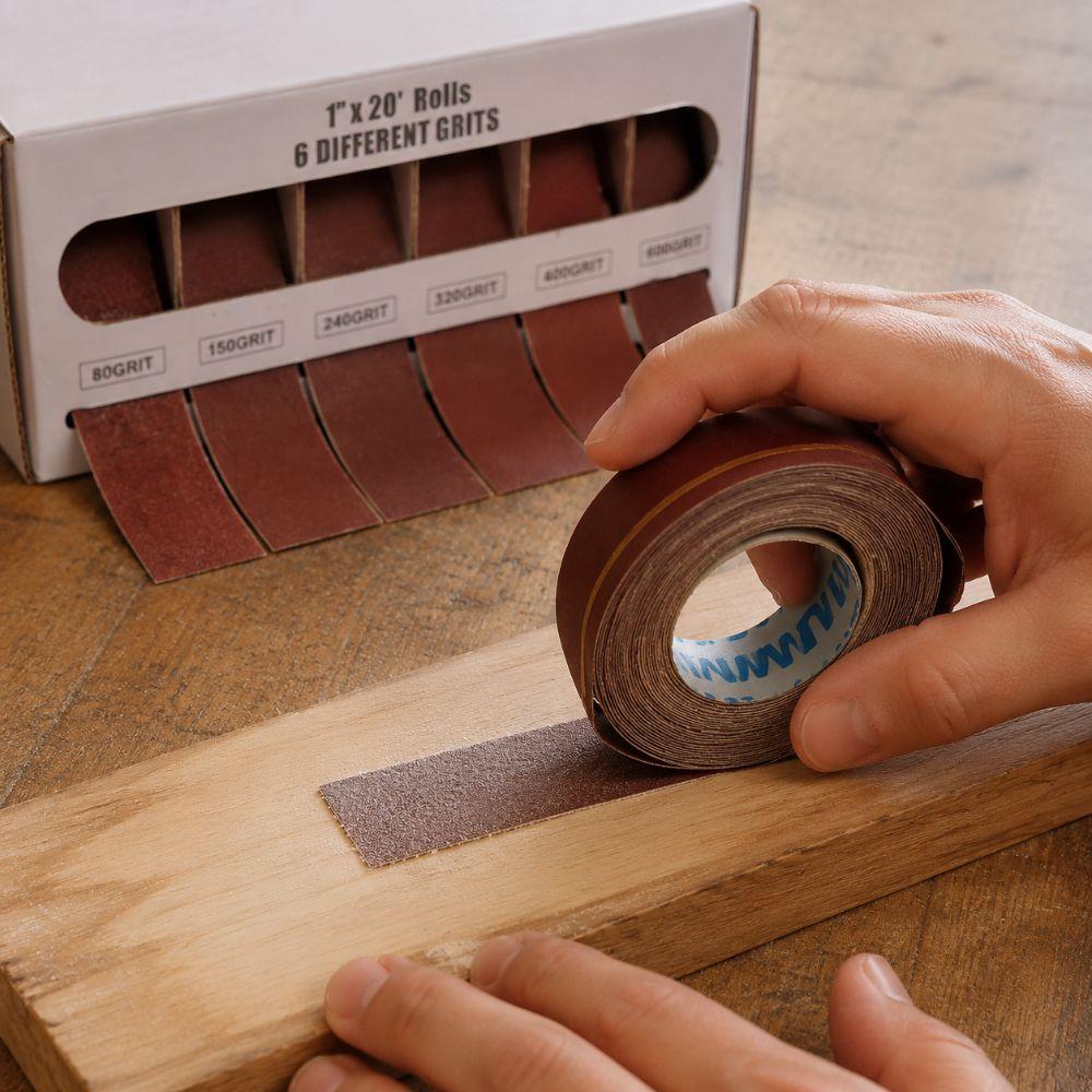 Multi-Grit Sandpaper Roll 80/150/240/320/400/600 Grit Abrasive Roll Wood Furniture Polishing