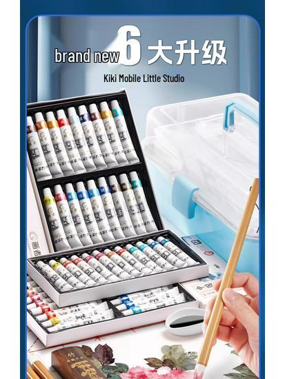 12/24 Color Chinese Ink Painting Set for Beginner and Elementary Art Students