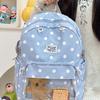 Schoolbag Korean version ins cartoon cute polka dot backpack women's large-capacity bar millet pain bag baby bag versatile backpack