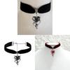 Gothic Punk Heart Pendant Necklace With Stainless Steel And Moon Charm For Women
