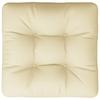 vidaXL Palettenkissen Creme 60x60x12 cm Stoff