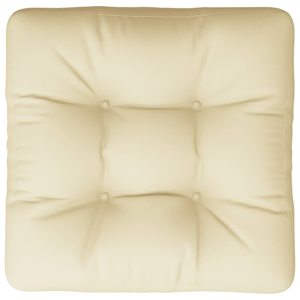 vidaXL Palettenkissen Creme 60x60x12 cm Stoff
