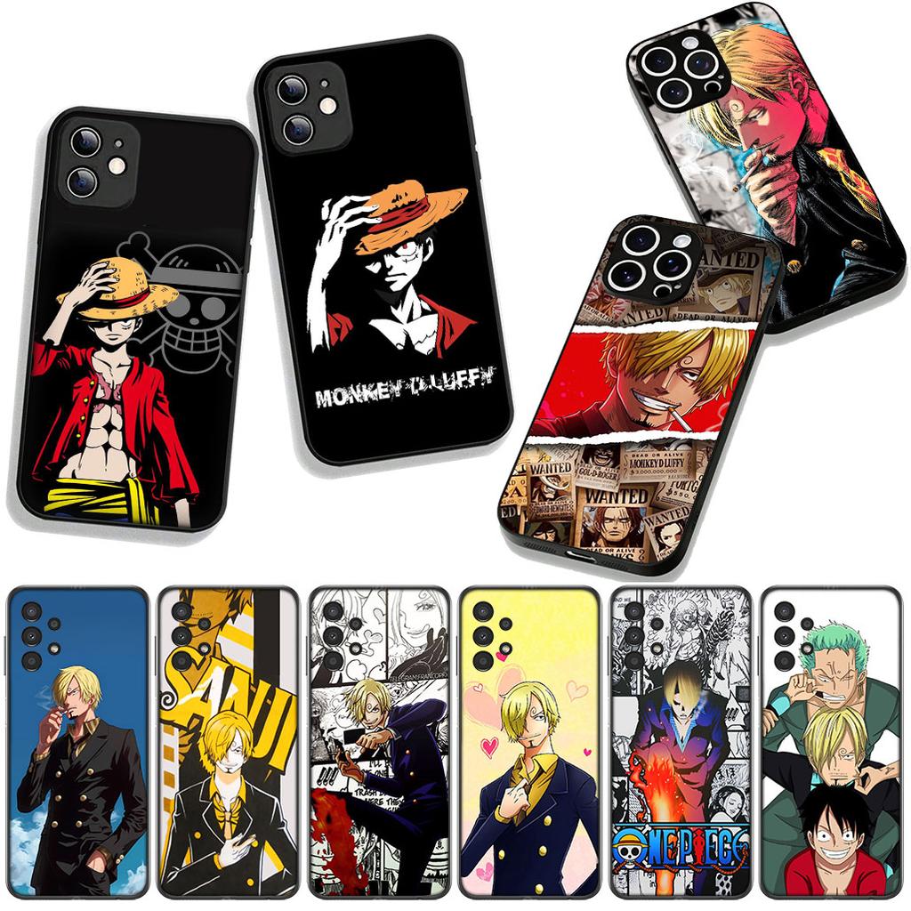 Anime Luffy One Piece Sanji Cover Phone Case for Samsung Galaxy S25 S24 S22 S23 FE Ultra Plus A56 A05 A06 A15 A16 A55 S7 Edge