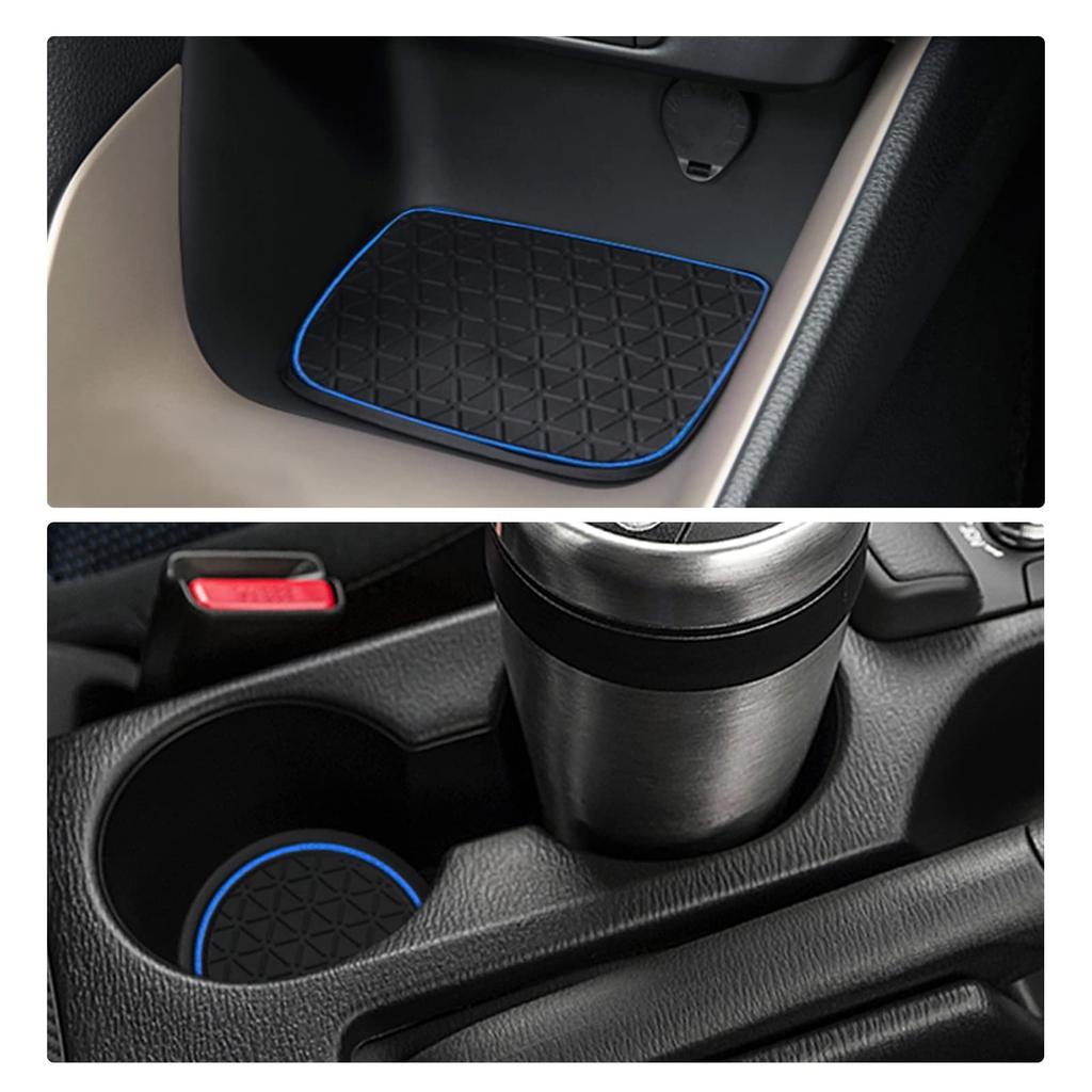 GAFAT Door Pocket Mats for Toyota Yaris 4th 2020 Model Current Rubber Drink of (10 Series, Generation, - Model), Mats, Soundproofing, Non-Slip,