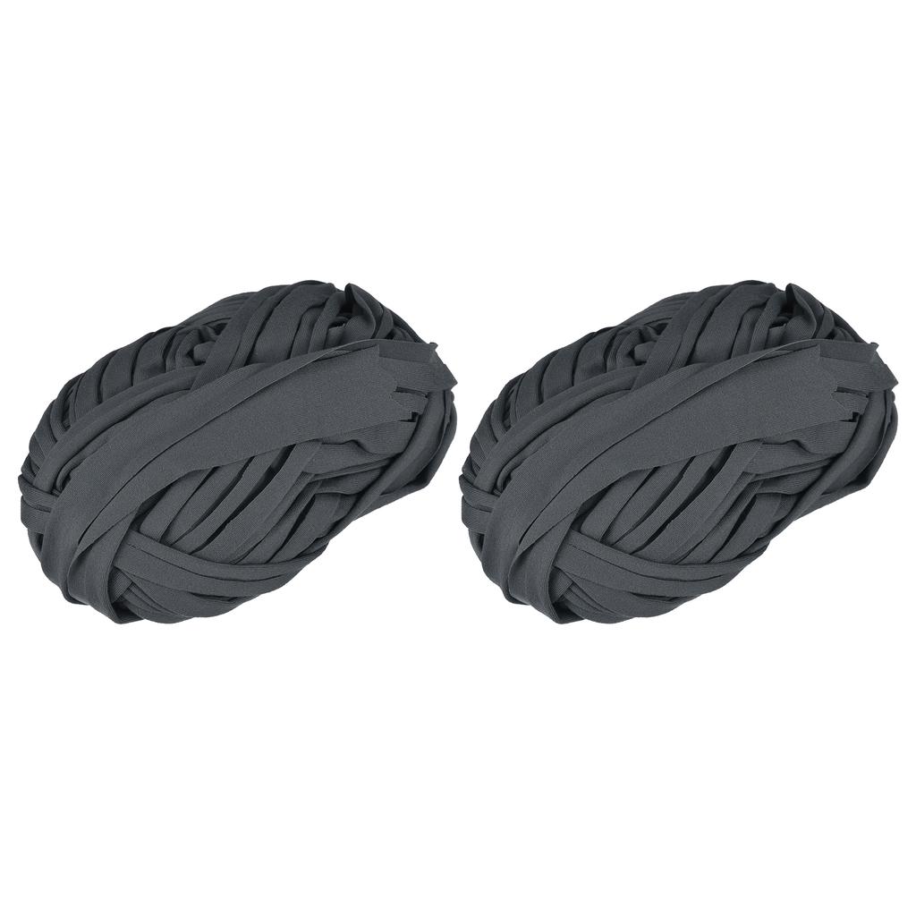 2 Rolls Elastic Fabric Cloth Yarn T Shirt Crochet Yarns Thick Knitting Yarns for DIY Bag Carpet Cushion 7oz/ 200g