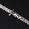1/2 Pezzi Righello di Precisione in Acciaio Inossidabile da 6 Pollici Righello Tascabile Scorrevole Con Graduazioni in Pollici 1/32" Mm/Metrico Alta Precisione