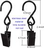 10pcs mini Hanging Multi-functional Storage Metal Hook Curtain Clip, Shower Curtain Hook Clip Outdoor Hanging Decorative Hook Clips