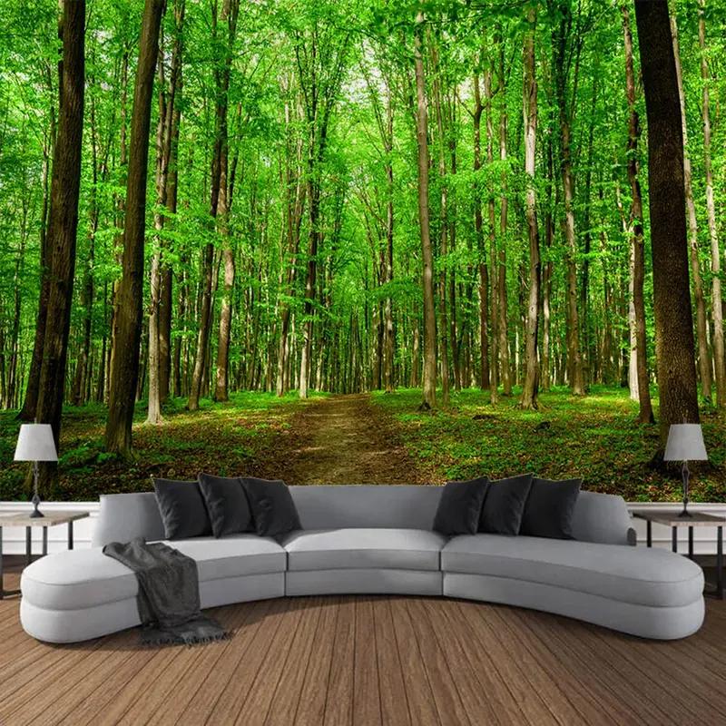 

Autumn Forest Natural Landscape Tapestry Polyester Wall Hanging Aesthetic Home Decor for Living Room Bedroom 74x94cm(29x37in)