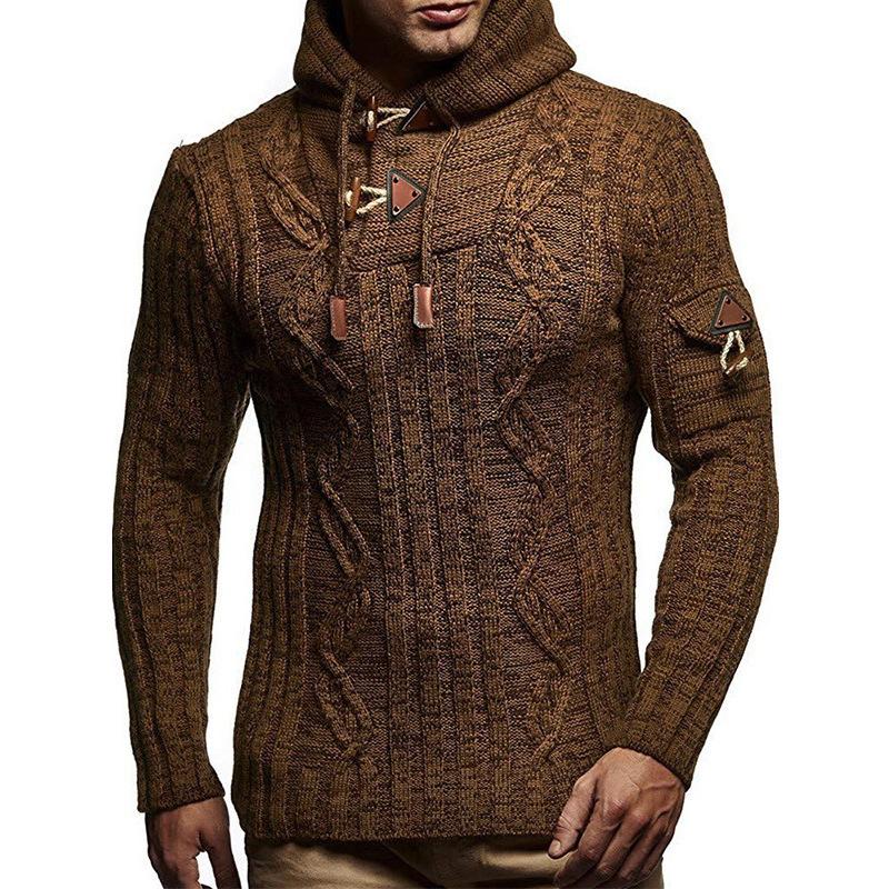 

2025 Winter New Knitted Slim-fit Hooded Long-sleeved Pullover Sweater M