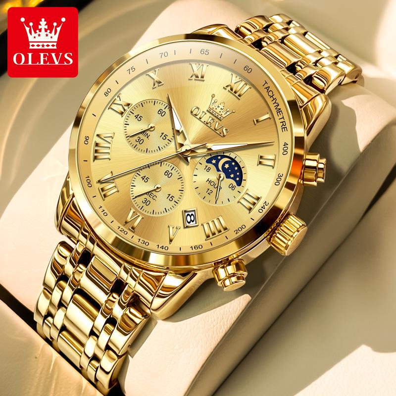 Oliss Men's Multifunctional Luminous Chronograph Watch - Celebrity Endorsed, Waterproof Quartz