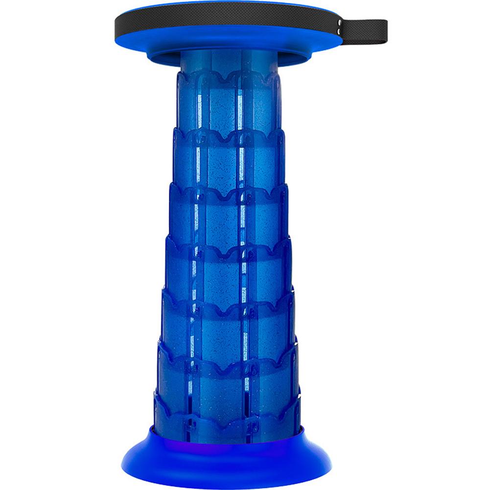 Outdoor Retractable Stool Chairs Portable Camping Foldable Convenient Chair Fishing Chair blue #1